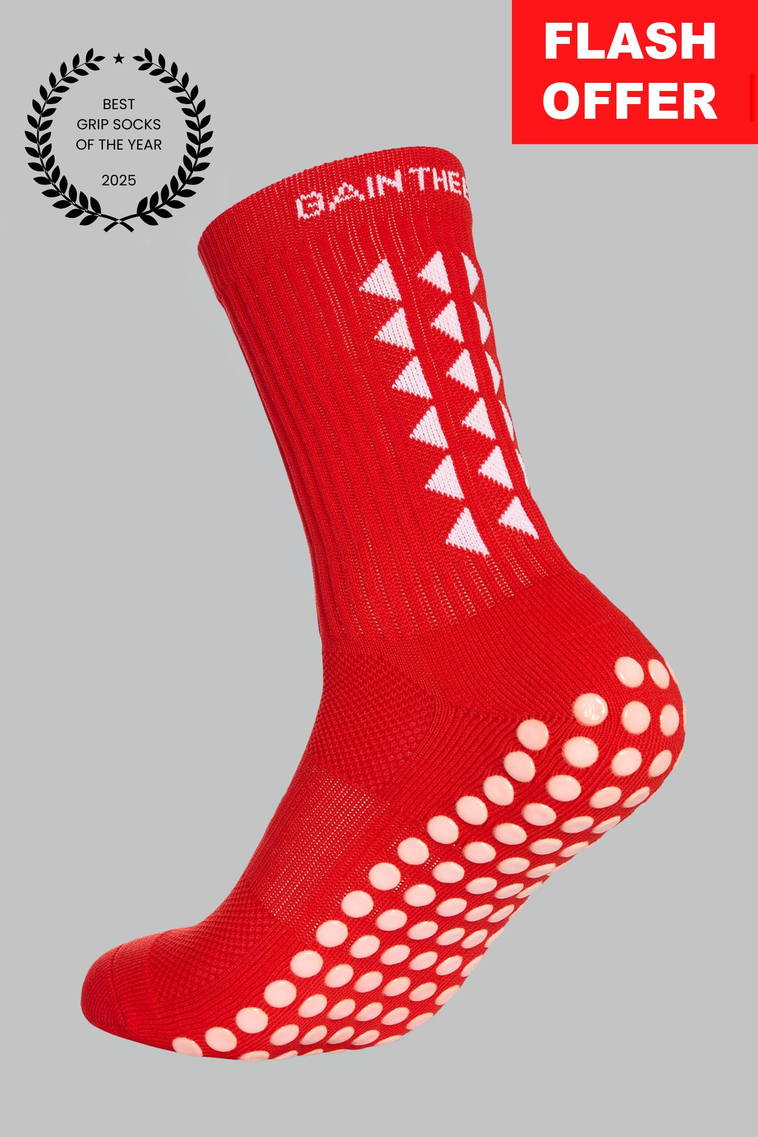 GRIP SOCKS 3.0  MidCalf Length - Red
