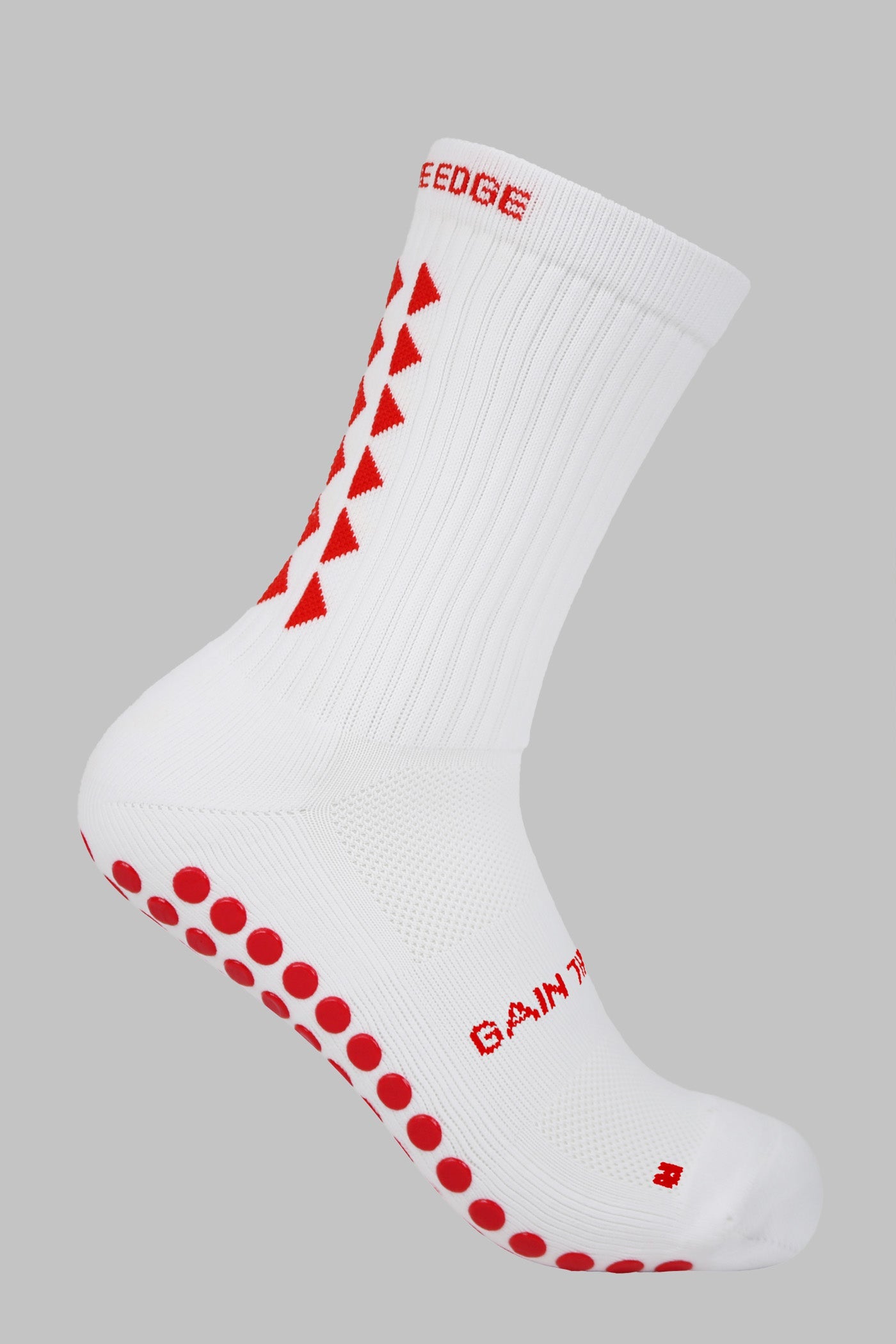 LIMITED EDITION GRIP SOCKS 3.0 - White & Red - Gain The Edge Official